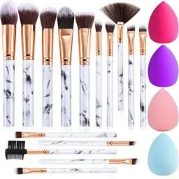 Produktbild: Make up Pinsel FILY DUAIU 15PCs Pinselset Makeup Schminkpinsel Set Synthetische Rouge Contour Foundation Concealer Lidschatten Pinsel mit Make up Schwamm