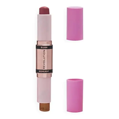 Produktbild: MakeUp Revolution, Blush & Highlight Stick, Errötendes Rosa, Gesicht erröten und Highlighter, 4.3g