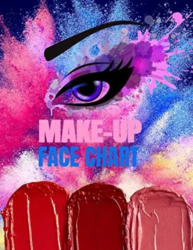 Produktbild: Make-up Face Chart: Vorlage für Visagisten und Beauty Blogger zum Zeichnen neuer Looks und Trends Gesicht schminken