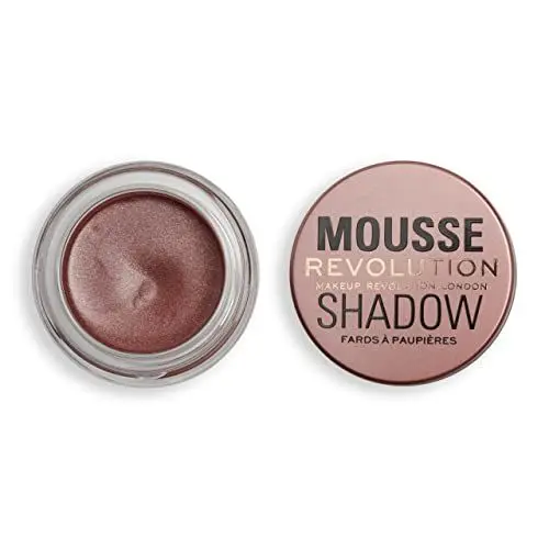 Produktbild: Makeup Revolution Mousse Shadow, cremige Farbe für Wangen & Augen, aufgeschlagene, leichte Formel, Creme-zu-Pulver, Amber Bronze, 4g