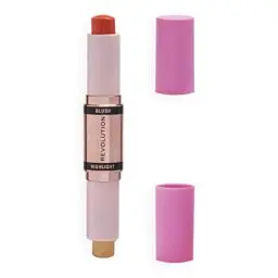 Produktbild: Makeup Revolution, Rouge & Highlight Stick, Coral Dew, Rouge und Highlighter für das Gesicht, 4.3g