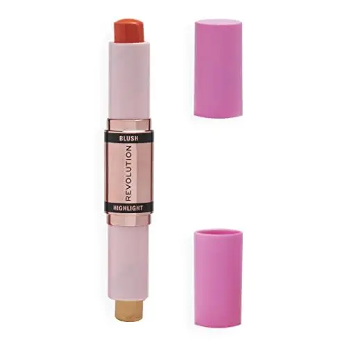Produktbild: Makeup Revolution, Rouge & Highlight Stick, Coral Dew, Rouge und Highlighter für das Gesicht, 4.3g