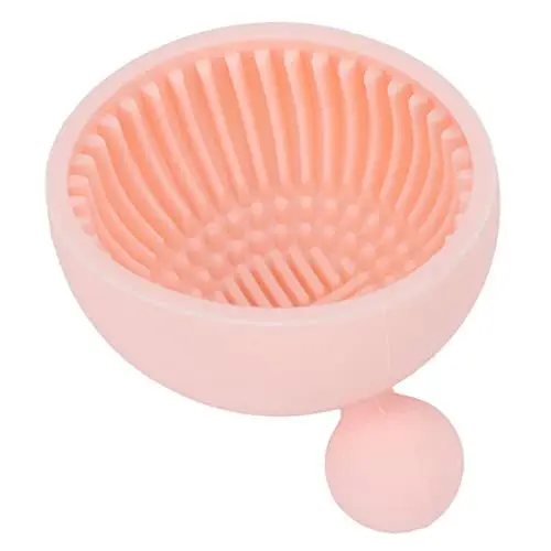 Produktbild: Make-up-Pinsel-Reiniger, Make-up-Pinsel-Reinigungsschüssel-Matte Tragbarer flexibler Silikon-Kosmetik-Pinsel-Reiniger Scrubber
