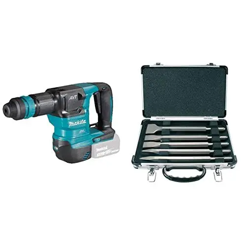 Produktbild: Makita DHK180Z Akku-Meisselhammer 18 V (ohne Akku, ohne Ladegerät) & D-16368 Meissel-Set SDS-PLUS
