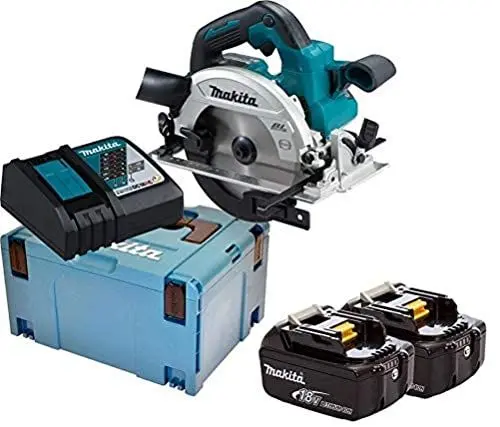 Produktbild: Makita DHS661RTJU Akku-Handkreissäge 57 mm 18 V mit Bluetooth / 5,0 Ah, 2 Akkus + Ladegerät im MAKPAC