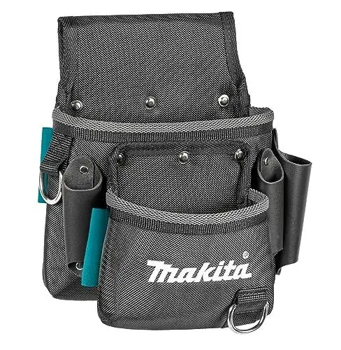 Produktbild: Makita E-15198 2-Fächer-Werkzeugtasche, für die Befestigung am Gürtel, Werkzeugtasche mit vielen Verstaumöglichkeiten, 260 x 145 x 270 mm (LxBxH)