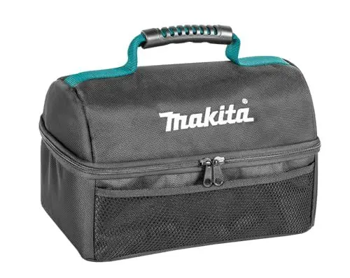 Produktbild: Makita E-15584 Lunchtasche, mit Tragegriff, innen mit Isolierfolie ausgekleidet, leichte Reinigung, hält Lebensmittel länger warm oder kalt, 7,5 Liter Fassungsvolumen, 330 x 180 x 210 mm (LxBxH)