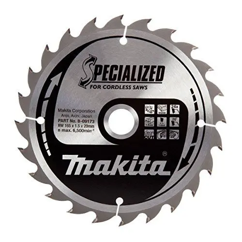 Produktbild: Makita Original Specialized Kreissägeblatt 24Zähne extra dünn nur 1,5mm für Akkukreissägen BSS/DSS 610/611 DHS630 14x300 mm