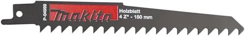 Produktbild: Makita P-04999 Recipro-Sägeblatt Holz, ideal für JR102DWE, 150 mm, VE: 5 Stück, 46x400 mm