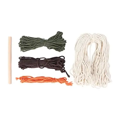 Produktbild: Makramee Set DIY Baumwollkordel Kit Kaktus Muster Handwerk Geliefert mit Holzstab Handarbeitsbedarf Set für Bastelbegeisterte