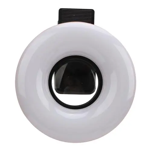 Produktbild: Makroobjektiv, 15-facher Zoom, Dimmbares Makroobjektiv mit LED-Fülllicht, 3 Lichtmodi, 5 Helligkeitsstufen, USB, 200 MAh, Telefon-Makroobjektiv mit Clip für die Fotografie von