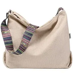 Produktbild: Makukke Handtasche Damen Umhängetasche, Cord Taschen Groß Shopper Tote Bag Schultertasche Casual Crossbody Bag für Schule Büro Arbeit Reisen Ausflug Einkauf