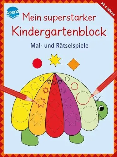 Produktbild: Mal- und Rätselspiele: Mein superstarker KINDERGARTENBLOCK (Kleine Rätsel und Übungen für Kindergartenkinder)