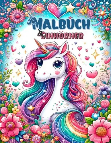 Produktbild: Malbuch Einhörner: Für Kinder ab 4 Jahren - Erweckt Einhörner zum Leben. Malt fantastische Szenen aus und entfacht die Fantasie eurer Kinder mit zauberhaften Zeichnungen.
