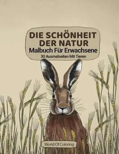 Produktbild: Malbuch Für Erwachsene: Die Schönheit Der Natur, 30 Ausmalseiten Mit Tieren (Welt der Natur Ausmalbücher, Band 4)