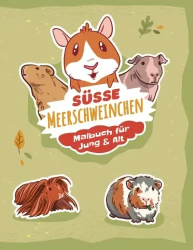 Produktbild: Malbuch Meerschweinchen: Ausmalspaß für Kinder und Erwachsene mit 35 süßen Fellnasen Motiven, für alle Meerschweinchen Mamas und Papas