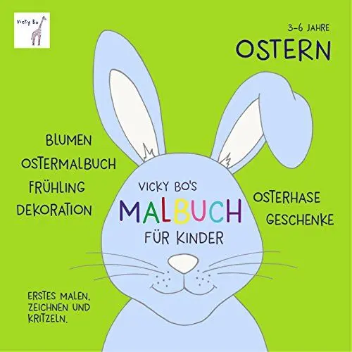 Produktbild: Malbuch Ostern ab 3 Jahre: Blumen, Ostermalbuch, Frühling, Dekoration, Osterhase, Geschenke. Erstes Malen, Zeichnen und Kritzeln