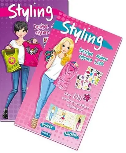 Produktbild: Malbuch Styling - Designe deinen eigenen Look: Über 200 wiederverwendbare Vinylsticker