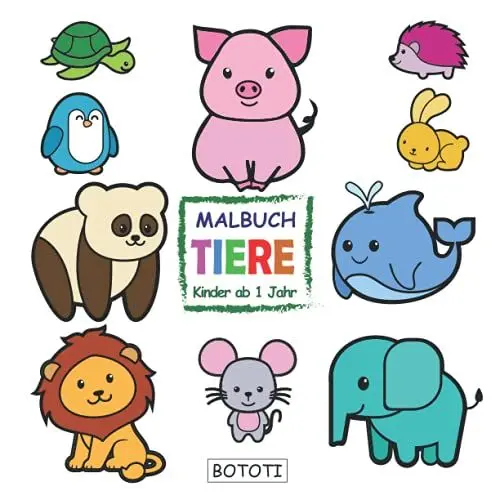 Produktbild: Malbuch Tiere Kinder ab 1 Jahr: ( 30 Tiere )
