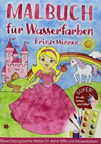 Produktbild: Malbuch für Wasserfarben - Prinzessinnen: Für alle Farben und Stifte