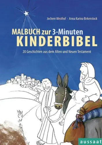 Produktbild: Malbuch zur 3-Minuten Kinderbibel: 20 Geschichten aus dem Alten und Neuen Testament