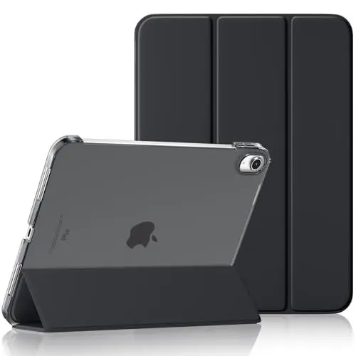 Produktbild: Maledan Hülle für iPad 10 11 Generation (A16 2025 11 Zoll/2022 10,9 Zoll), Schlankes Leichtgewicht Transluzente PC Rückseite Stoßfeste Case Schutzhülle für iPad 10, Auto Schlafen/Wachen, Schwarz