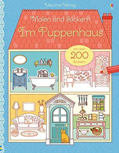 Produktbild: Malen und Stickern: Im Puppenhaus: Mit über 200 Stickern