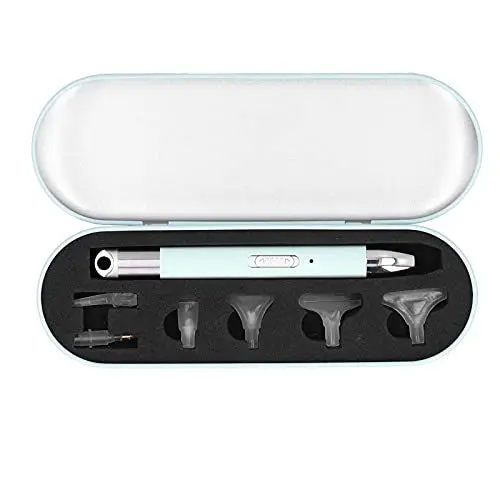 Produktbild: Maler-Bohr stift Leuchtendes USB-Ladegerät Kreuz stich werkzeug mit Aufbewahrung sbox (Leuchtpunkt-Bohrstift in Box-Matcha-Grün)