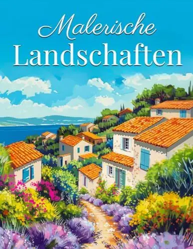 Produktbild: Malerische Landschaften: Ein entspannendes Malbuch für Erwachsene mit einer großen Vielfalt an atemberaubenden Landschaften - zur Förderung von Achtsamkeit und Kreativität