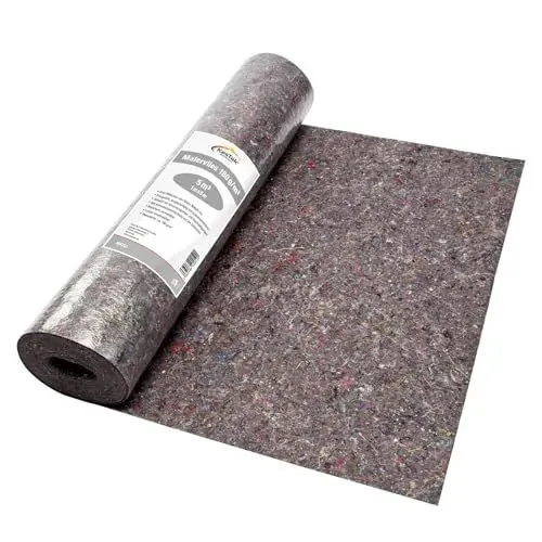 Produktbild: Kestek Malervlies, Wasserdichtes Abdeckvlies, Bodenschutzvlies - 180g/m², 1m x 5m, rutschhemmende Unterseite, ideal für Renovierungen und zum Schutz von Böden und Oberflächen während Malerarbeiten