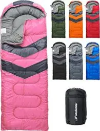 Produktbild: MalloMe Schlafsack Outdoor - Schlafsack Erwachsene und Kinder - Schlafsack Winter, Schlafsäcke, Camping Sleeping Bag, Deckenschlafsack - Winterschlafsack - Leicht, Tragbar, Warm, Deckenschlafsäcke