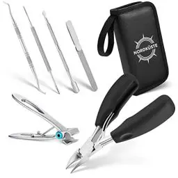Produktbild: MALTENA 7tlg. Fußnagelzange Set - Perfekt bei stark verdickten Fußnägeln dank scharfer, präziser Nagelzange - Hochwertiges, langlebiges Fußpflegeset mit rostfreiem Edelstahl - Nordküste Edition