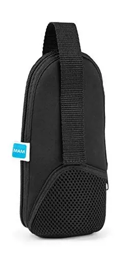 Produktbild: MAM Thermal Bag mit Isolierschicht, Thermotasche hält Flüssigkeiten warm und kalt, Isoliertasche für viele handelsübliche Babyflaschen, schwarz
