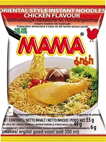 Produktbild: MAMA Instantnudeln mit Hühnerfleischgeschmack – Instantnudelsuppe orientalischer Art – Authentisch thailändisch kochen – 24 x 55 g