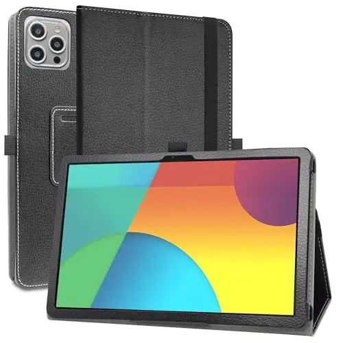 Produktbild: MAMA MOUTH Kompatibel mit CUBOT Tab 60 Hülle,Schutzhülle mit Hochwertiges PU Leder Tasche Case für CUBOT Tab 60 / CUBOT Tab 20 / PRITOM TAB11 L10 10.1 Zoll Tablet,Schwarz