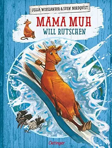 Produktbild: Mama Muh will rutschen: Ermutigendes Bilderbuch über Mut und das Ausprobieren neuer Dinge für Kinder ab 4 Jahren.