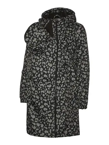 Produktbild: MAMALICIOUS Black/AOP:Leo Damen Jacke Mlnella AOP Leo 3in1 Softshell Jacket A. S