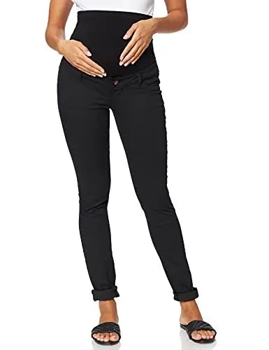 Produktbild: MAMALICIOUS Damen Mljuliane slank buks - Noos Umstandshose, Schwarz (Black Denim Black Denim), 32W / 32L EU