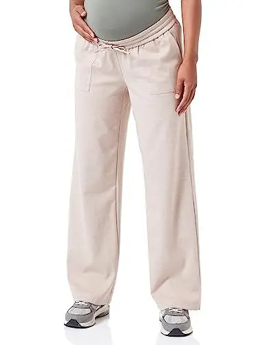 Produktbild: MAMA.LICIOUS Damen MLMALIN JRS. Straight Pant Umstandshose, Oatmeal/Detail:Melange, Medium