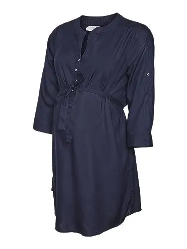 Produktbild: MAMALICIOUS Damen Mlmercy 3/4 Woven Tunic Noos Eco A. Tunika Shirt, Navy Blazer, S EU