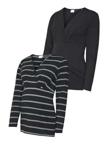 Produktbild: MAMALICIOUS Damen Mlmia Yd Tess Ls Jrs Top 2f 2p A. E., Schwarz, S