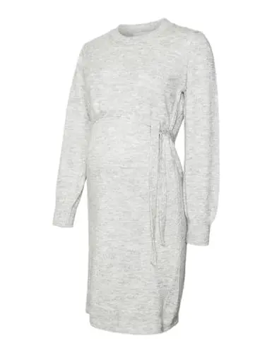 Produktbild: MAMALICIOUS Damen Mlnewanne L/S Abk Knit Dress A. Noos, Light Grey Melange, M