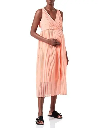 Produktbild: MAMALICIOUS Damen Mltaylor S/L Woven Plissé Midi Dress A., Desert Flower, L