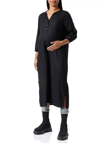 Produktbild: Mamalicious Damen MLMISTY LIA 3/4 WO MIDI Dress 2F Kleid, Black, Medium