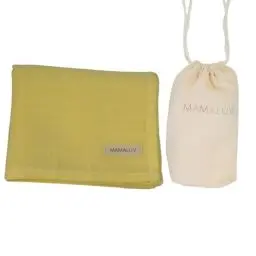 Produktbild: MAMALUV Muslin Swaddle, 100% Baumwolle Musselin Tuch Wickeltuch Baby, Weich und Atmungsaktiv Musselin Decke für Empfindliche Babyhaut, Waschbar bei 30°C, Unisex, Gelb, 80x90 cm