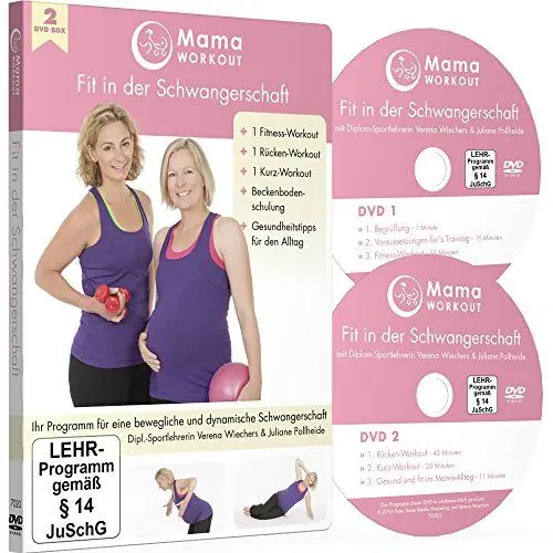 Produktbild: MamaWORKOUT - Fit in der Schwangerschaft (2 DVDs) ++ Das Standardwerk von Expertin Verena Wiechers, Leiterin der Akademie für Prä- & Postnatales Training