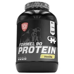 Produktbild: Mammut Nutrition Formel 90 Proteinpulver Vanille – 3kg – 4-Komponenten Whey Protein Pulver mit Sojaproteinisolat, Milchprotein, Eiprotein & Vitamin B6 – 77% Eiweiß