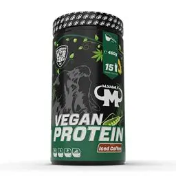 Produktbild: Mammut Nutrition Vegan Whey Protein Pulve Iced Coffee – 460 g – 4-Komponenten Pflanzen-Protein ohne Soja, laktose- und glutenfrei – natürliche Süße durch Stevia – 100% vegan – ohne Aspartam