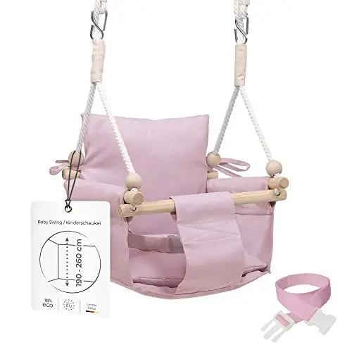 Produktbild: MAMOI® Babyschaukel, Baby schaukel Indoor, Kinderschaukel aus Holz, Holzschaukel für Kinder, Schaukeln für türrahmen, Swing, Kleinkinderschaukel für Kinderzimmer