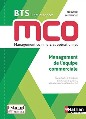 Produktbild: Management de l'équipe commerciale - BTS 1 et 2 MCO - Livre + licence élève - 2019